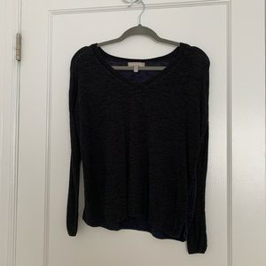 Black and navy vneck sweater
